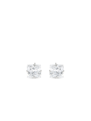 Stainless Steel & Cubic Zirconia Men’s Square Stud Earrings