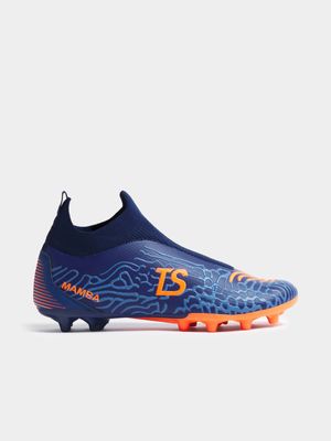 Mens TS Mamba Navy/Orange Laceless FG Boots