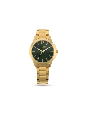 Tempo Men's Green Analogue Watch