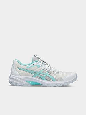 Womens Asics Netburner Professional FF 4 White/Illuminate Mint Court Shoes