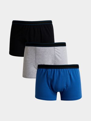 Jet Men's Multicolour 3 Pack Trunks