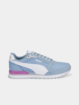 Womens Puma ST Running White/Blue/Silver Sneakers