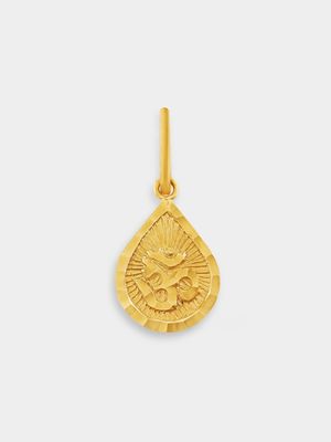 Yellow Gold Kids Hindi Aum Pendant