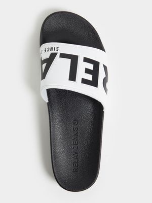 RJ Black/White Bold Slides