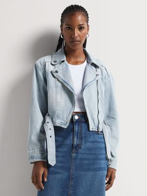 News Denim Biker Jacket