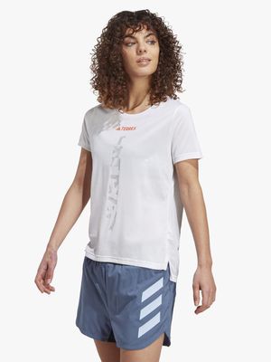 Women's adidas Agravic White Trail Tee