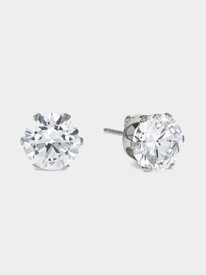 Stainless Steel & Cubic Zirconia Men’s Stud Earrings