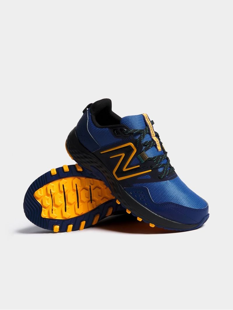 Mens New Balance MT410 Navy Yellow Sneaker Bash