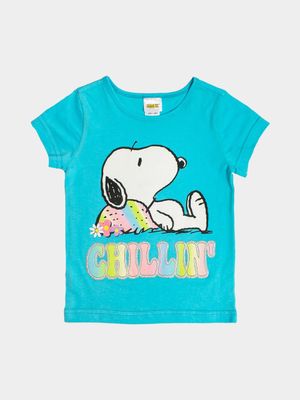 Snoopy Blue Short Sleeves T-Shirt