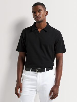 Men's Markham Revere Notch Neck Black Golfer