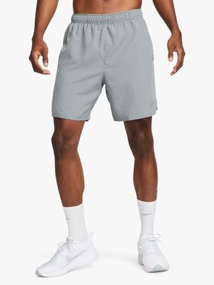 Mens Nike Dri-Fit Challenger 7 Inch Grey Shorts