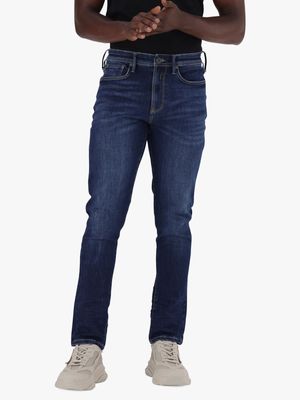 Men's Steve Madden Blue William Slim Leg Dark Wash Jeans