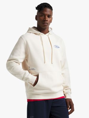 Mens TS Crew Zone Graphic Cream Hoodie