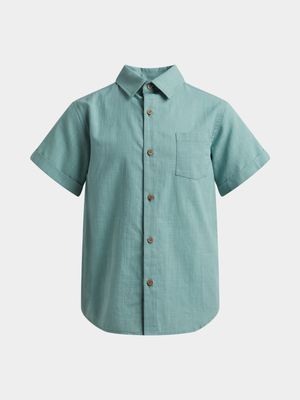 Younger Boy's Blue Shirt