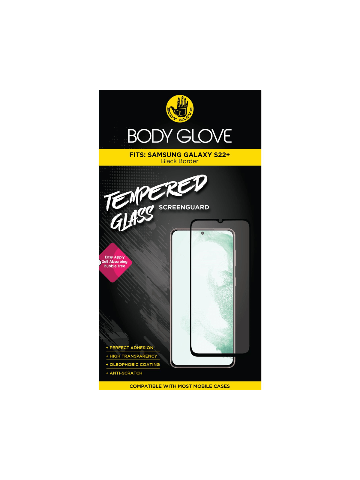 Body Glove 3D Tempered Glass Screen Protector Samsung Galaxy S22+ 5G
