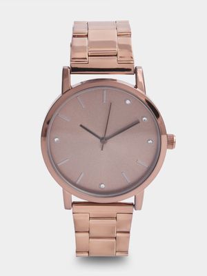 Women's Bronze Metal Link Watch