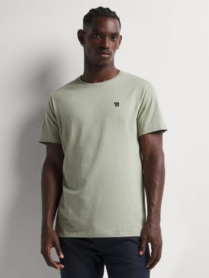 Men's Relay Jeans Plain Crewneck Basic Sage T-Shirt