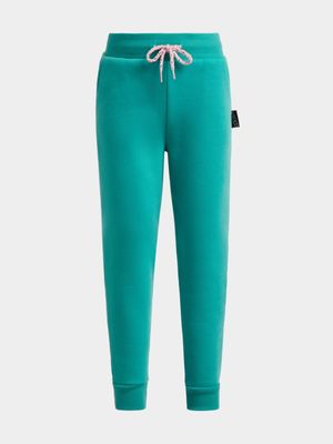 Younger Girl's Dark Aqua Joggers