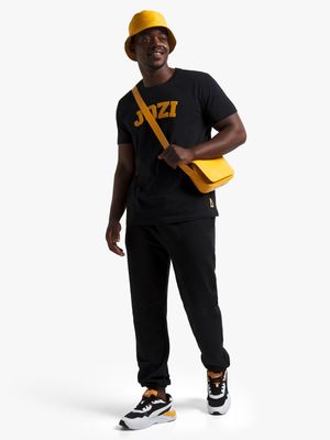 Mens Sneaker Factory Jozi Black/Yellow Tee