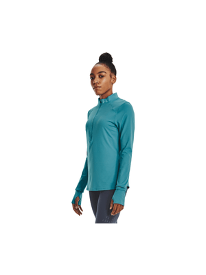 Women's Under Armour Qualifier Run 1/4 Zip Long Sleeve Aqua Top