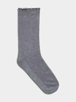 Women's Grey Lettuce Sock