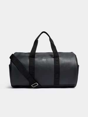 Men's Markham Textured Barrel Black Holdall