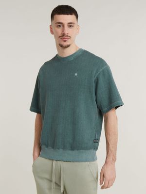 G-Star Men's Overdyed Loose Blue Spruce Sweater