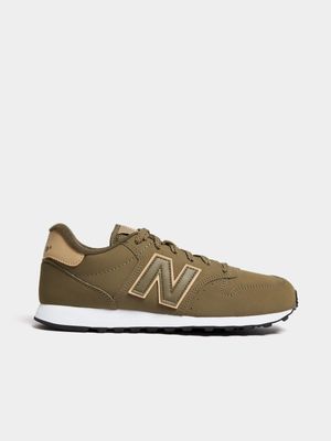 Mens New Balance  500 Olive Sneaker