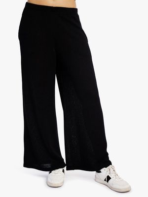 Women's Me&B Black Crochet Pants