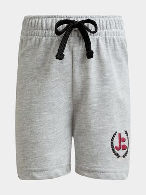 Jet Younger Boys Grey Melange Fleece Shorts