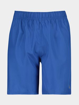 Boys Ts Woven Blue Training Shorts