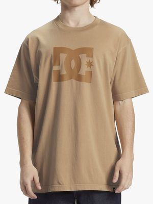 Men's DC Brown Star Pigment Dye Short Sleeve T-Shirt