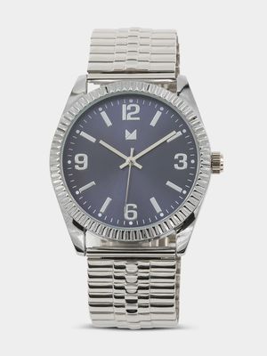 Men's Markham Formal Metal Expansion Silver Watch