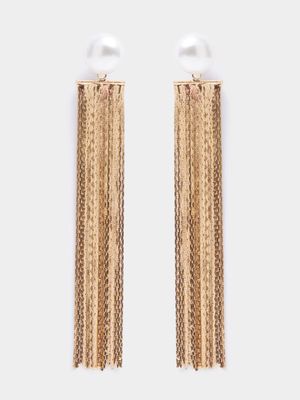 Pearl Fringe Drop Earrings