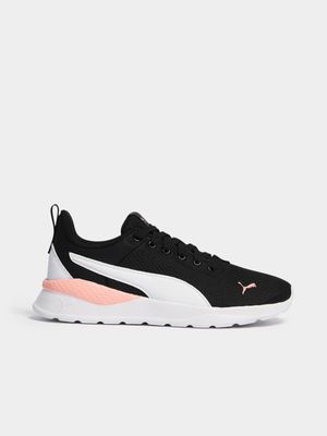 Womens Puma Anzarun Lite Black/White/Peach Smoothie Running Shoes