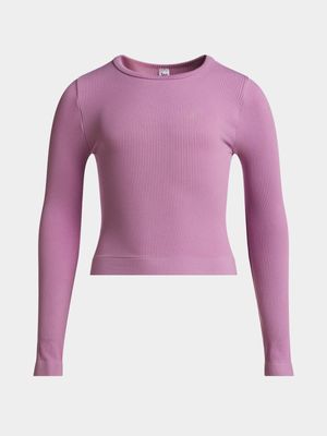 Jet Older Girls Blush Seamless Long Sleeve Top