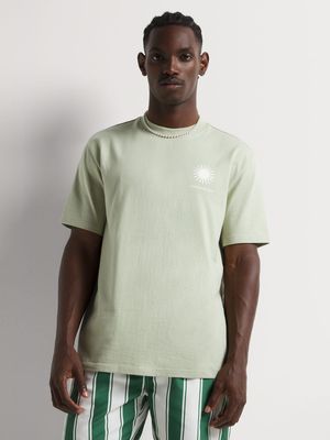 Men's Markham Balance Print Graphic Sage T-Shirt