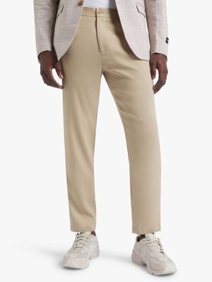 Men's Markham Plain Slim Tapered Natural Trouser