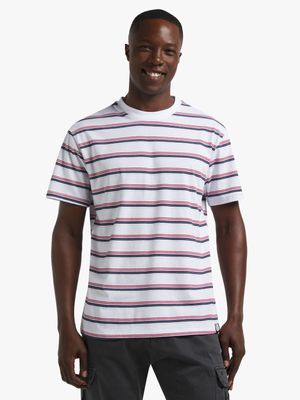 Jet Men's Multicolour Engineered Stripe T-Shirt