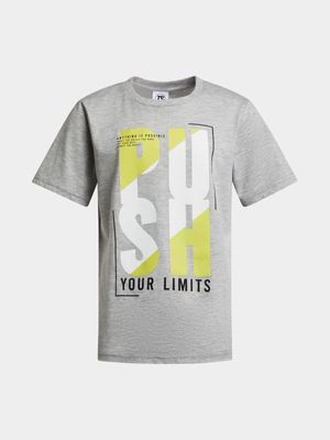 Boys TS Graphic Grey Melange Tee