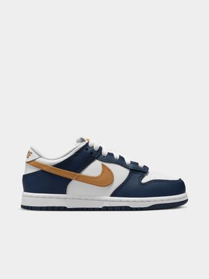 Nike Kids Dunk Low White/Navy Sneaker