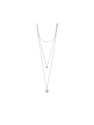 Sterling Silver & Cubic Zirconia Layered Necklace