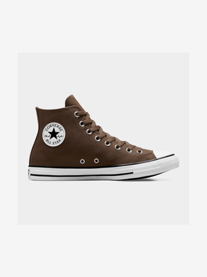 Converse Men's CTAS Brown Leather Sneakers