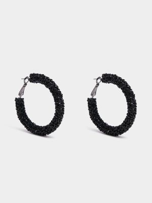 Sugar Bead Hoop Earrings