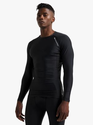 Mens TS Compression Black Long Sleeve Top