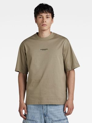 G-Star Men's Center Logo Print Brown T-Shirt