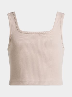 Jet Older Girls Stone Square Neck Tank