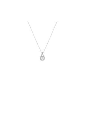 Sterling Silver Cushion-Cut Cubic Zirconia Pendant