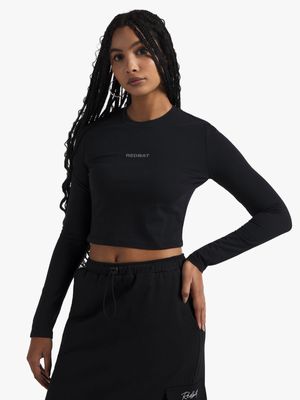 Redbat Classics Women's Black Cropped Top