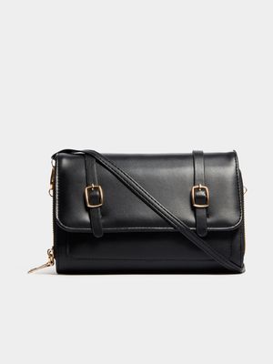 Women's Black Mini Messenger Bag